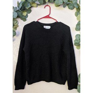 Cotton Emporium Black Chunky Stroopwafel Knit Sweater